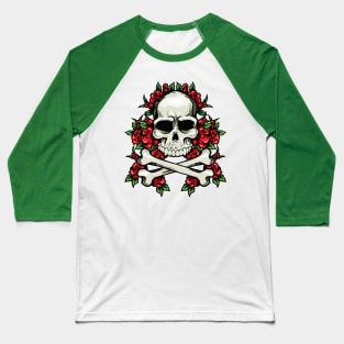 Skull N Roses Baseball T-Shirt